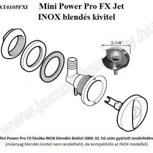 Jacuzzi fúvóka Mini Power Pro FX Jet INOX