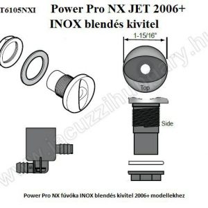 Jacuzzi Power Pro NX fúvóka INOX